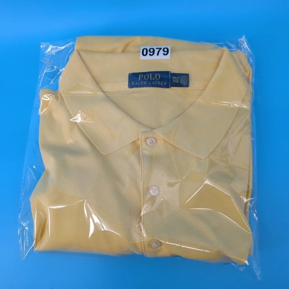 Polo Ralph Lauren Mens 3XLT Yellow Short Sleeve Cotton Flesh Polo Shirt 3XL Tall
